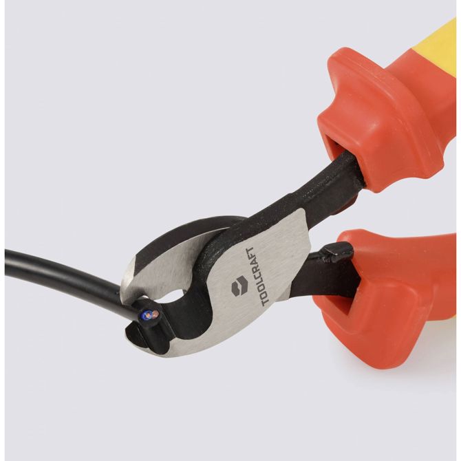 Stranske rezalne klešče TOOLCRAFT TO-10104936 – 160 mm, VDE izolacija 1000 V, za AL in CU kable 4