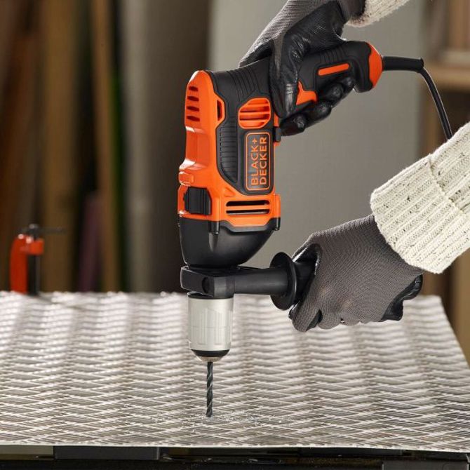 Udarni vrtalnik Black+Decker BEH850K, 850 W, oranžna/črna 2