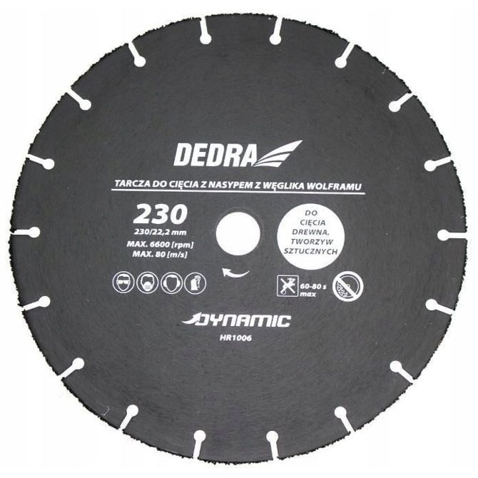 Univerzalna volframova karbidna rezalna plošča za les in plastiko 230x22,2mm 4