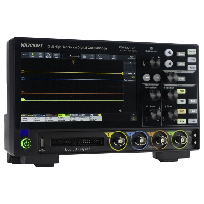 Digitalni osciloskop Voltcraft DOV2504 LA 250 MHz 4-kanalni 1.25 GSa/s 100 Mpts 12 Bit 2