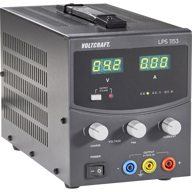 VOLTCRAFT LPS1153 laboratorijski napajalniki, nastavljivi  0 - 15 V/DC 0 - 3 A 45 W   Število izhodov 1 x Laboratorijski napajalnik, nastavljiv VOLTCRAFT LPS1153 0 - 15 V/DC 0 - 3 A 45 W število iz... 3