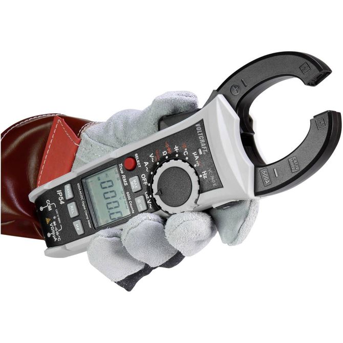 Ročni digitalni multimeter (tokovne klešče) VOLTCRAFT VC740, kalibracija narejena po: ISO, zaščita proti špricani vodi (IP54) 6