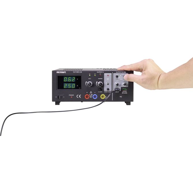 VOLTCRAFT VLP-1303 USB laboratorijski napajalniki, nastavljivi  0 - 30 V 0.01 - 3 A 123 W  OVP Število izhodov 3 x 3