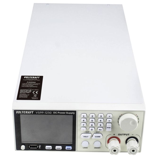 Laboratorijski napajalnik Voltcraft VSPP-1230, 0–300 V DC, 0–10 A, 1200 W, USB/LAN, programabilni, 19, 2 U 4