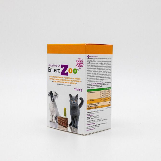 EnteroZOO razstrupljevalni gel paket vrečk 15x10g