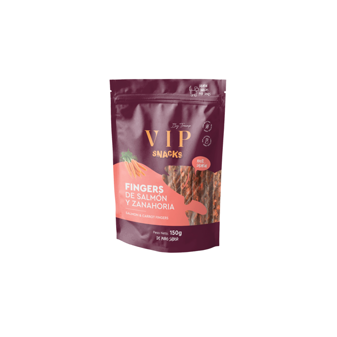 Tramp VIP Snack Fingers Losos & Korenje priboljški za pse, 150 g