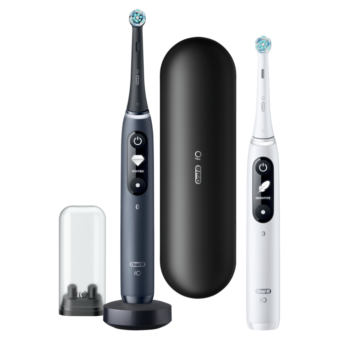 Električna zobna ščetka Oral-b iO7 Duo bela/črna