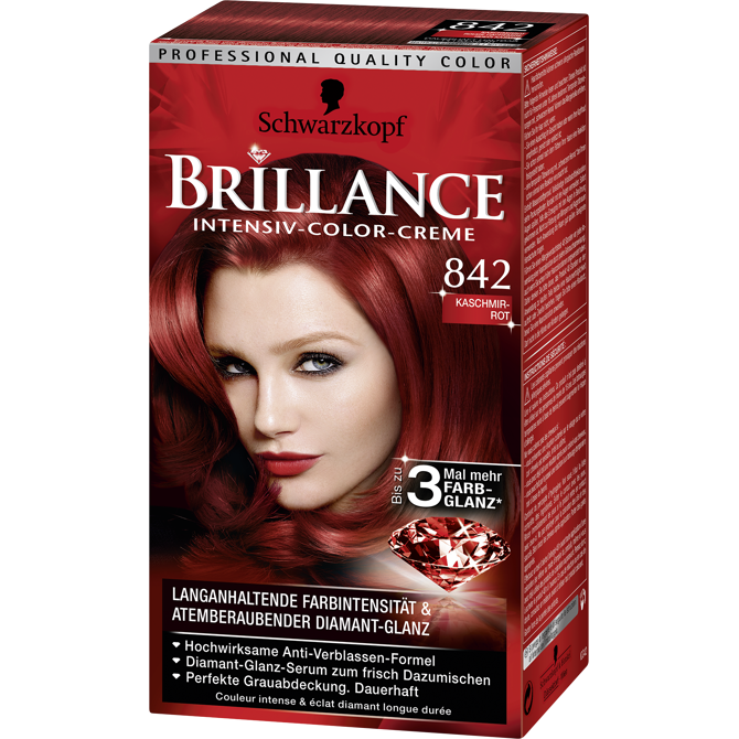 Barva za lase Brillance 842 Rdeči Kašmir