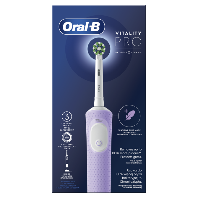 Električna zobna ščetka Oral-B Vitality D103 Pro, lila