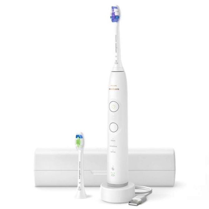 Električna zobna ščetka Philips Sonicare HX7410/02, Li-Ion, 21 dni delovanja, Bluetooth, etui, 62.000 gibov ščetke/min,  bela