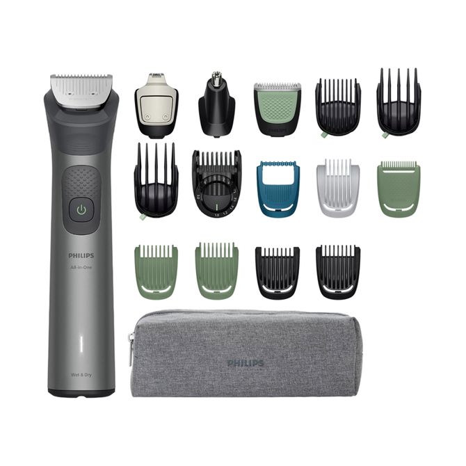 Moški urejevalnik Philips Multigroom Trimmer Series 7000 17-v-1, litij-ionska baterija, 120 min delovanja, vodoodporen, samoostrilna rezila, nastavljiva dolžina 0,5–20 mm