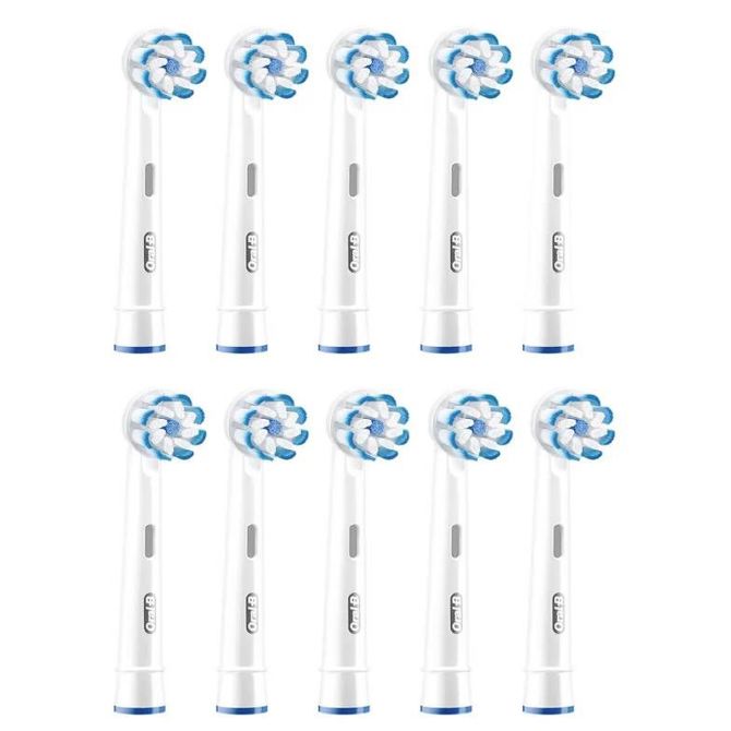 Nastavek za električno zobno ščetko Oral-B Pro Sensitive Clean 860601 10 kosov, mehke ščetine, indikator obrabe, X-oblika ščetin, nežno čiščenje