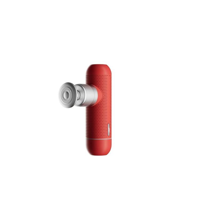 Mini masažna pištola O'Yeet NEX MG-M1 Mini, 3200 RPM, USB-C polnjenje, 4 nastavki, rdeče barve