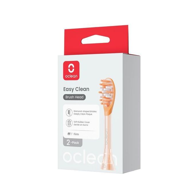 Oclean Nastavek Easy Clean - 2 kos Oranžna, za električno zobno ščetko Ease