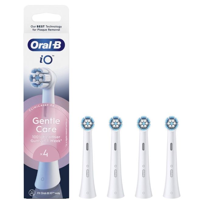 Nastavek za električno zobno ščetko Oral-B iO Gentle Care, 4 kosi, beli