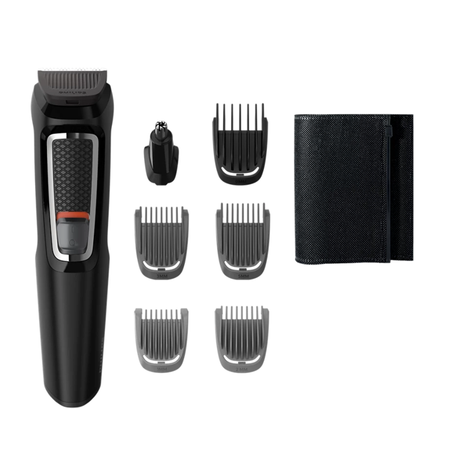 Večnamenski aparat za lase, obraz in telo Philips Multigroom MG3720/15, 7 nastavkov, brezžično delovanje