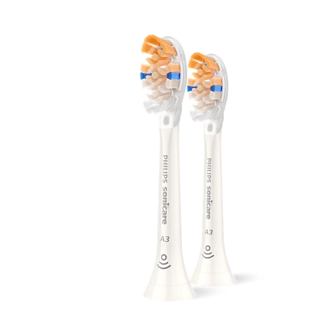 Nastavek za električno zobno ščetko Philips Sonicare HX9092/87 3-v-1 funkcija, učinkovito odstranjevanje oblog, beljenje zob, BrushSync opomnik, 2 kosa, bele barve