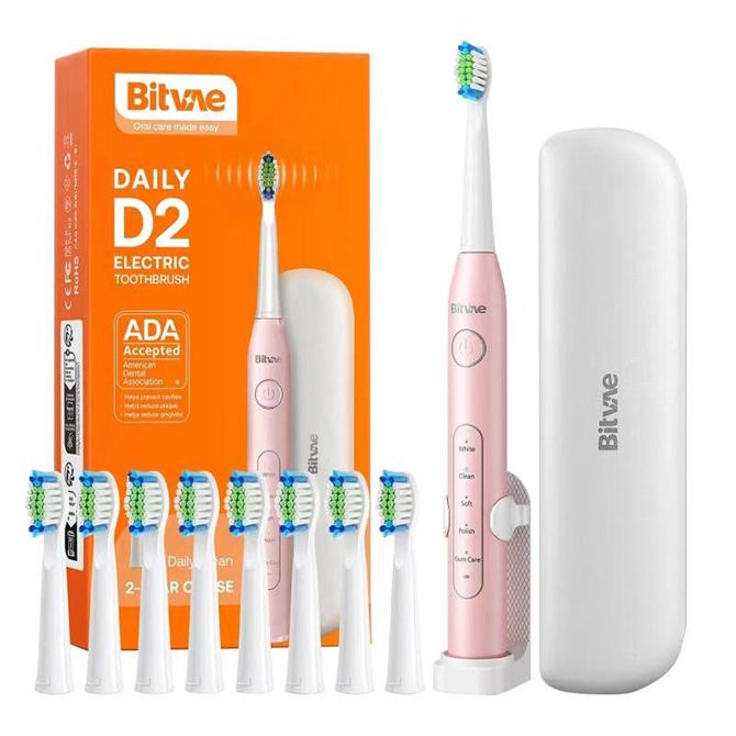 Sonična zobna ščetka s kompletom konic, držalom in etuijem D2 (roza)