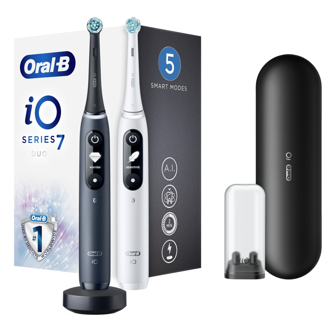 Električna zobna ščetka Oral-b iO7 Duo bela/črna 2