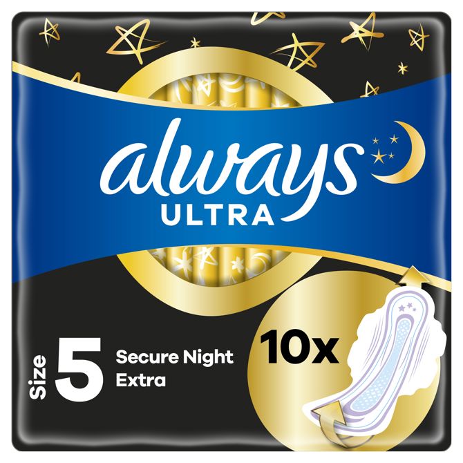 Vložki Always Ultra Secure Night Extra, 10 kos 2