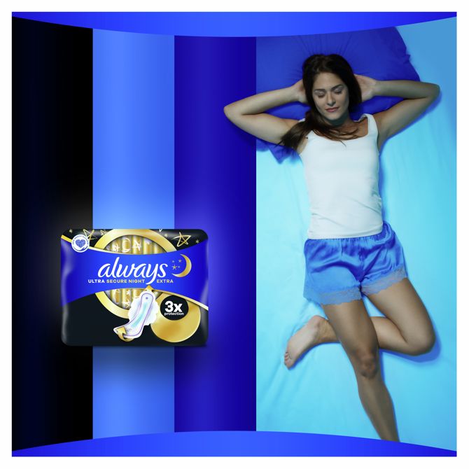 Vložki Always Ultra Secure Night Extra, 10 kos 4