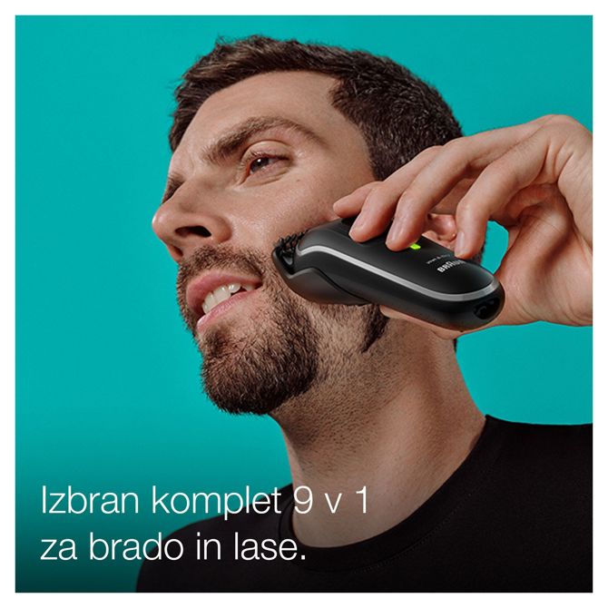 Moški urejevalnik Braun All-in-One 5420, komplet 9 v 1, 100 min delovanja, Li-ion baterija, pralne glave, vodoodporen 6