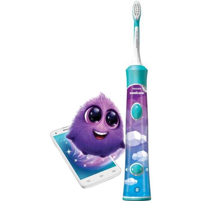 Električna zobna ščetka Philips Sonicare For Kids HX6322/04, Li-Ion baterija, 2 načina čiščenja, turkizna 2
