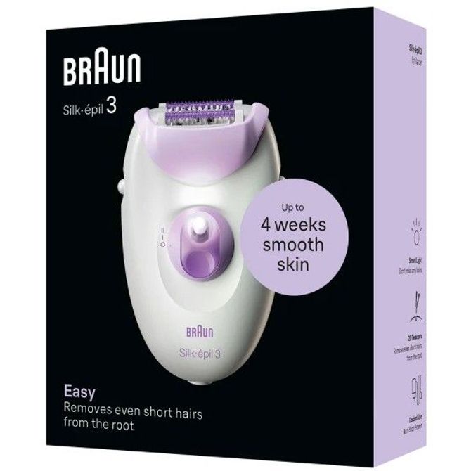 Epilator Braun Silk-épil 3-000 (bel/vijoličen) 2
