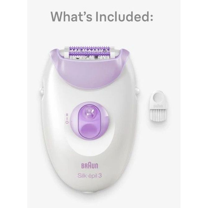 Epilator Braun Silk-épil 3-000 (bel/vijoličen) 3