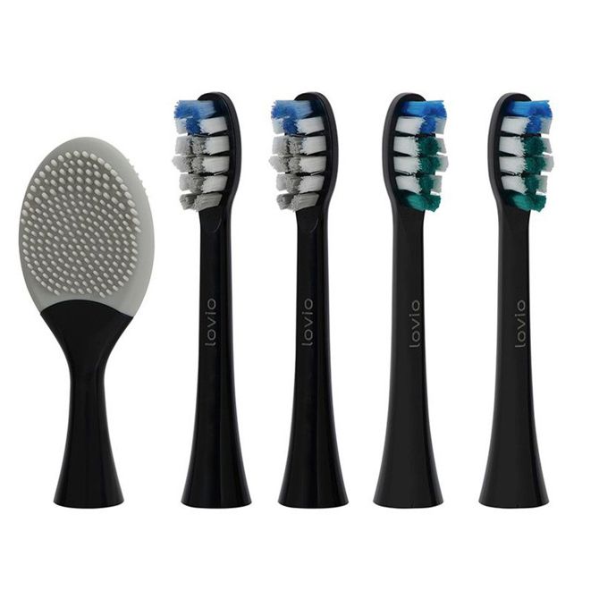 MANTA LOVIO SonicProtect PRO sonična električna zobna ščetka, 5 nastavkov, 5 načinov, 3 stopnje, senzor pritiska, Sonic Vibration tehnologija, baterija, IPX8 vodoodpornost, dodatki, črna(Carbon Black) 2