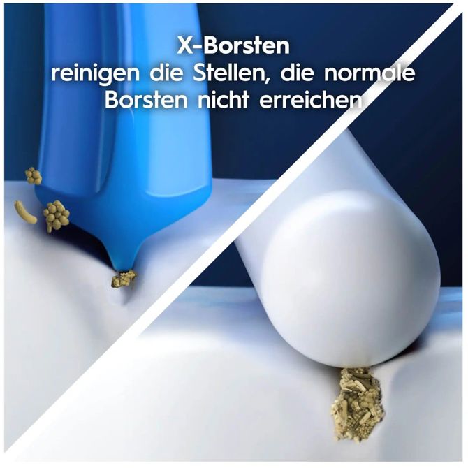 Nastavek za električno zobno ščetko Oral-B Pro Sensitive Clean 4 kosi, mehke ščetine, X-oblika, indikator obrabe, za vse Oral-B razen Pulsonic in iO 2