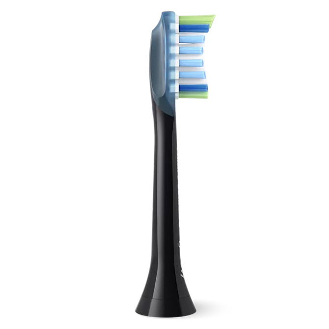 Nastavek za električno zobno ščetko Philips Sonicare C3 Premium Plaque Defence HX9042/88 2 kosa, odstrani do 10× več zobnih oblog, BrushSync opomnik, srednje mehke ščetine, črne 3