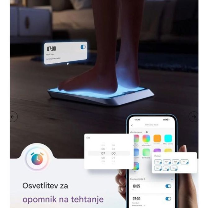 Pametna osebna tehtnica z barvno osvetlitvijo RENPHO Elis Chroma 3