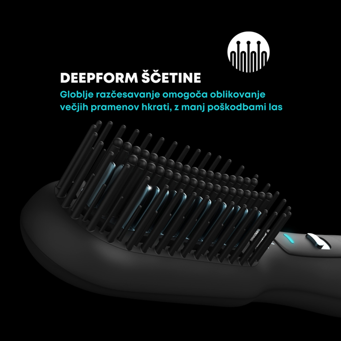 Oblikovalnik z vročim zrakom Revamp Deepform Straight & Style BR-2500, 2-v-1, ionski, 3 nastavitve, 3 m kabel 4