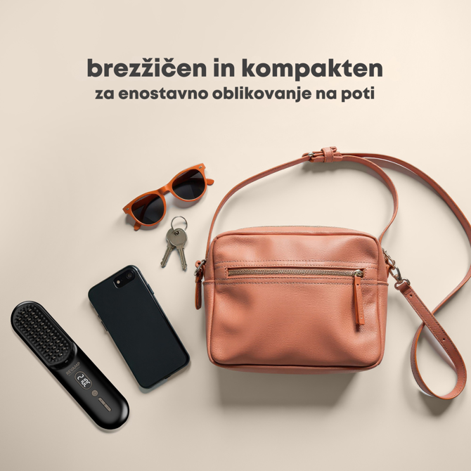 Vroča krtača Revamp Straight & Go BR-1950, brezžična, ionska, 120–210 °C, LCD zaslon 3