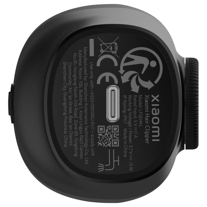 Strižnik za lase Xiaomi LFQ04KL, vodotesen (IPX7), polnilna baterija, brezžično delovanje, črn 5